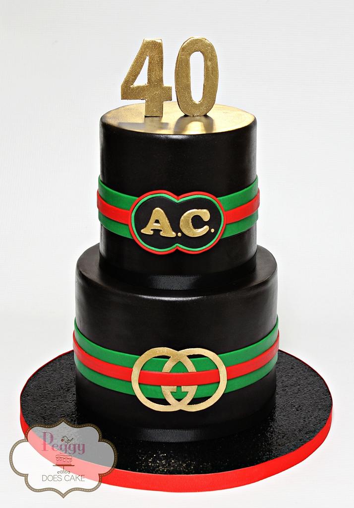 Man's 'Gucci' Birthday Cake - Decorated Cake by Peggy - CakesDecor