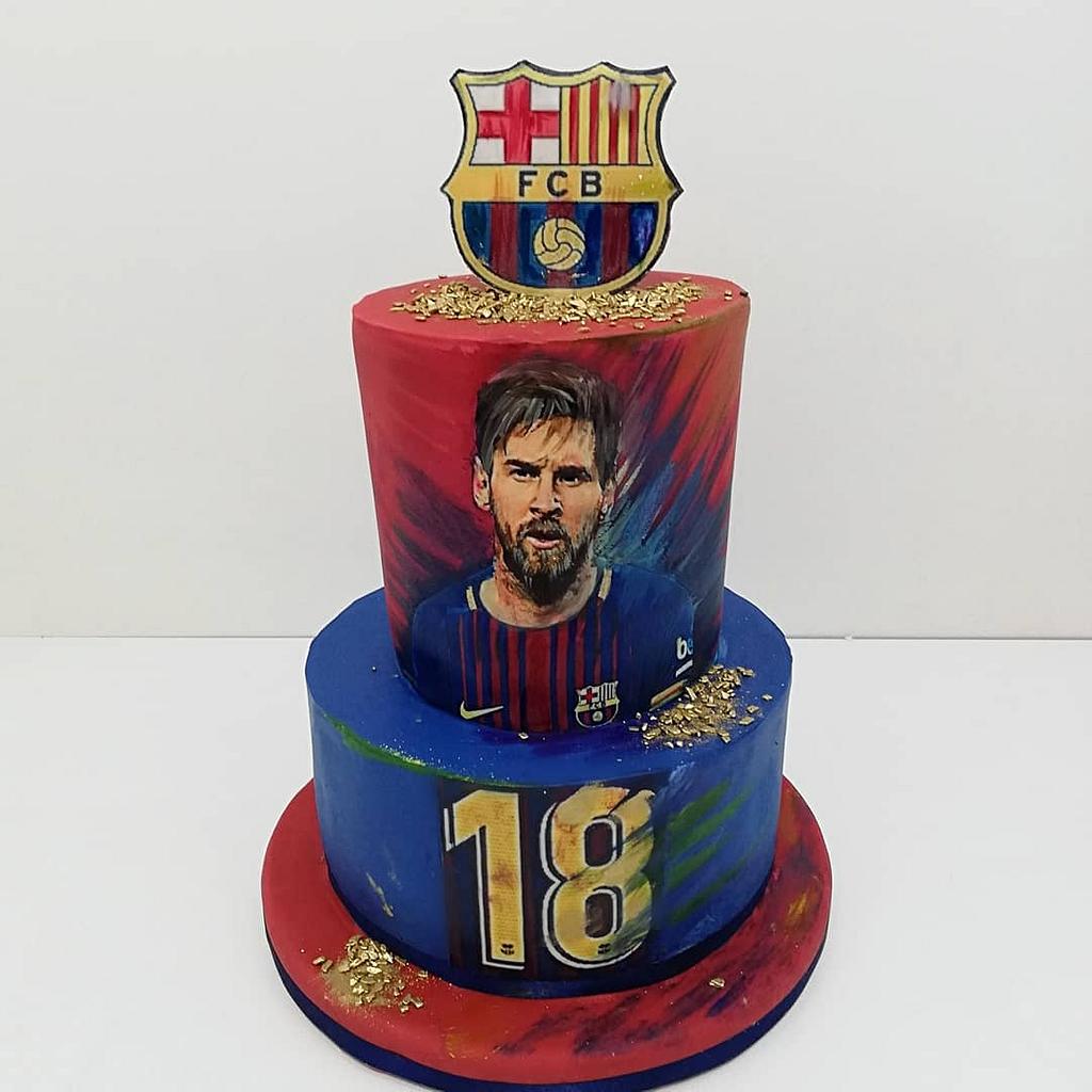 Messi Birthday Cake🩵⚽️ Tres Leches Cake w Fresh diced Strawberries & ... |  TikTok