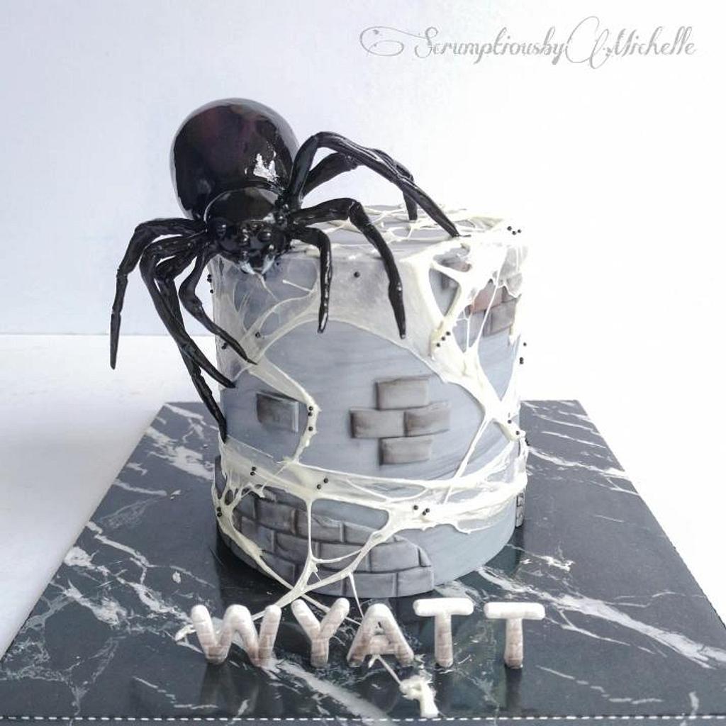 Chocolate Spider Web Cake | Recipe | Spider web cake, Chocolate spiders,  Chocolate buttercream recipe