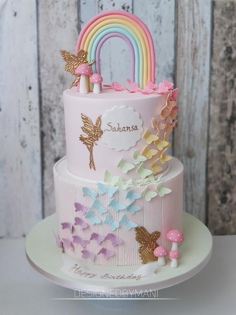Pastel birthday cake with birthday candles Stock Photo by RuthBlack