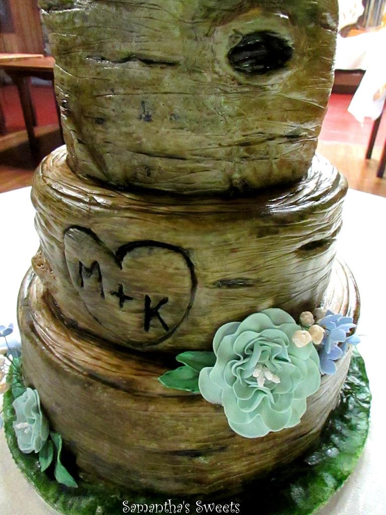 Tree Stump Wedding Cake - Cake by Samantha Eyth - CakesDecor