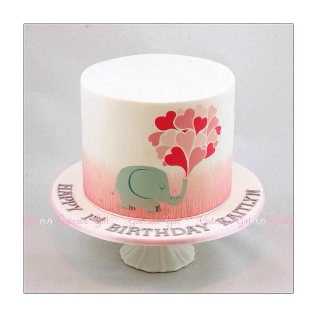 Baby Girl - Full Month Cake | Birthday Cake Singapore – Honeypeachsg Bakery