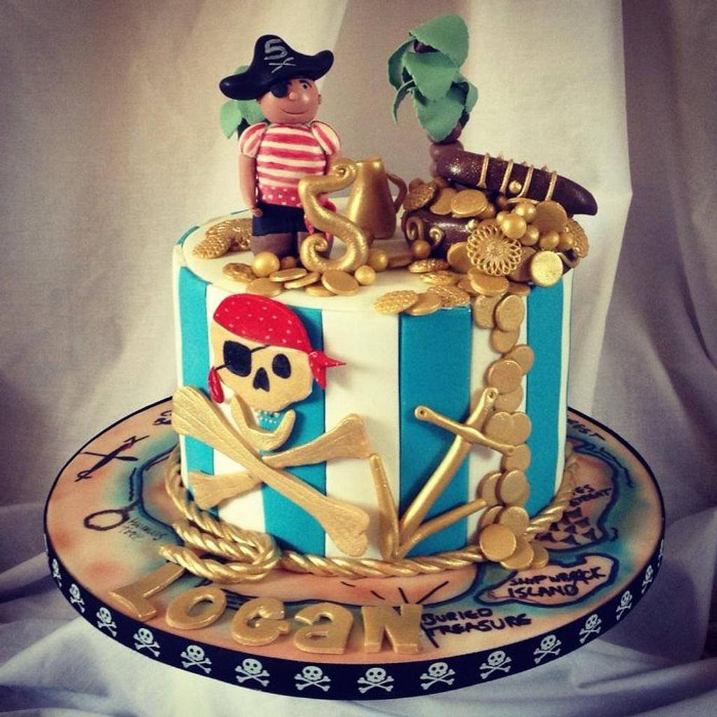 PIRATE SHIP BIRTHDAY PARTY PERSONALISED ICING EDIBLE COSTCO CAKE TOPPER  R2-7734 | eBay