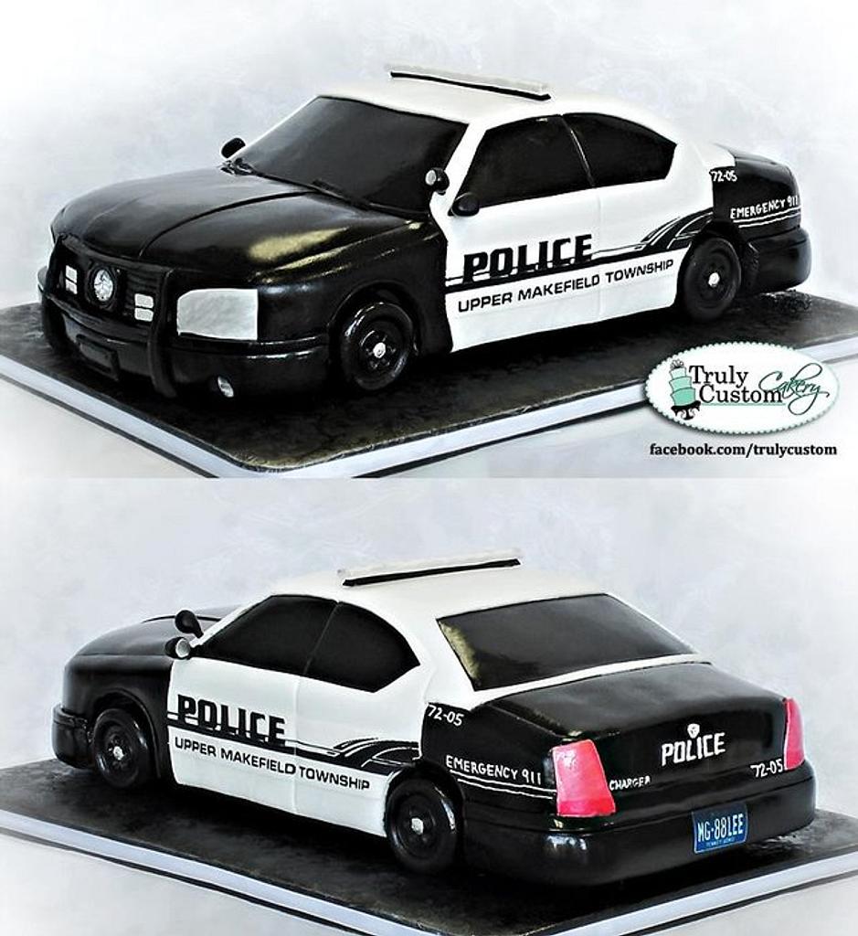 Cop Cop|police Theme Cake Topper Set - 7pcs Cartoon Car & Officer Decor
