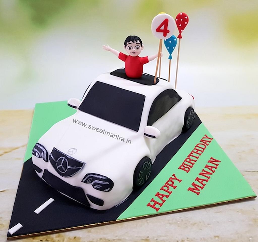 Buy online eggless cartoon car shape cake with any flavours in Delhi and  Noida  8826316385