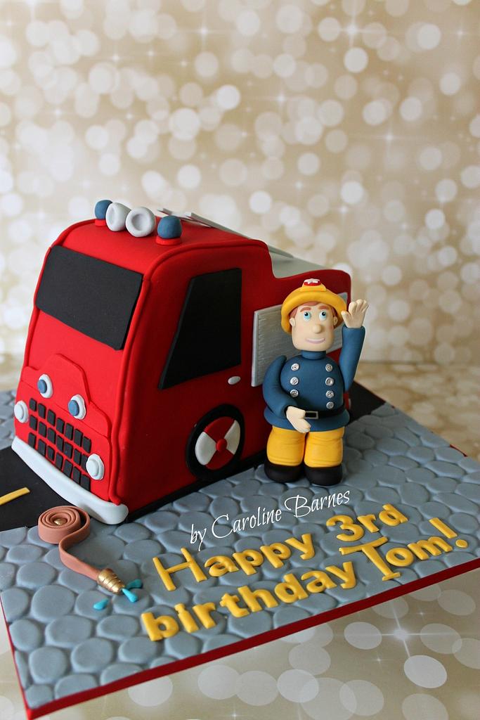 Fireman Sam and Jupiter cake - Cake by Love Cake Create - CakesDecor