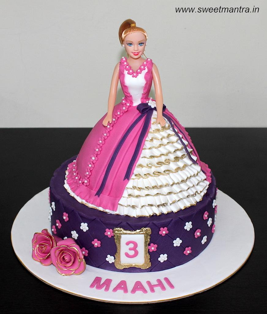 Deliver wholesome two tier barbie cake for youngster to Delhi Today, Free  Shipping - DelhiOnlineFlorists