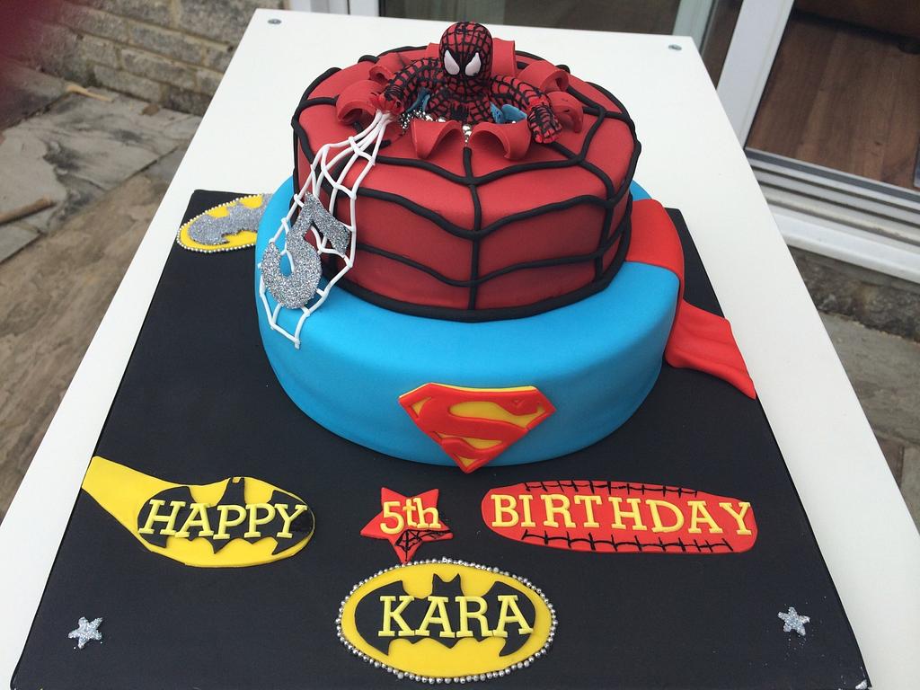 Spider-Man, Batman & Hulk cake... - Sugar & Spice Caithness | Facebook