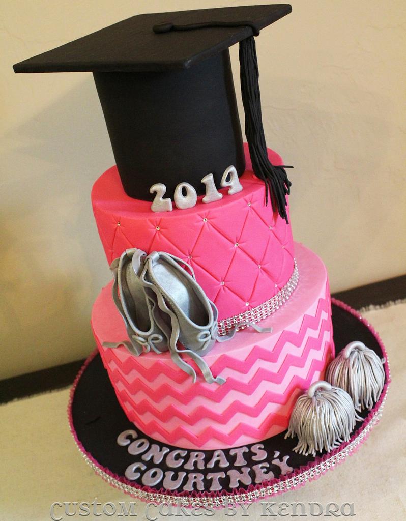 Girly sales graduation cake