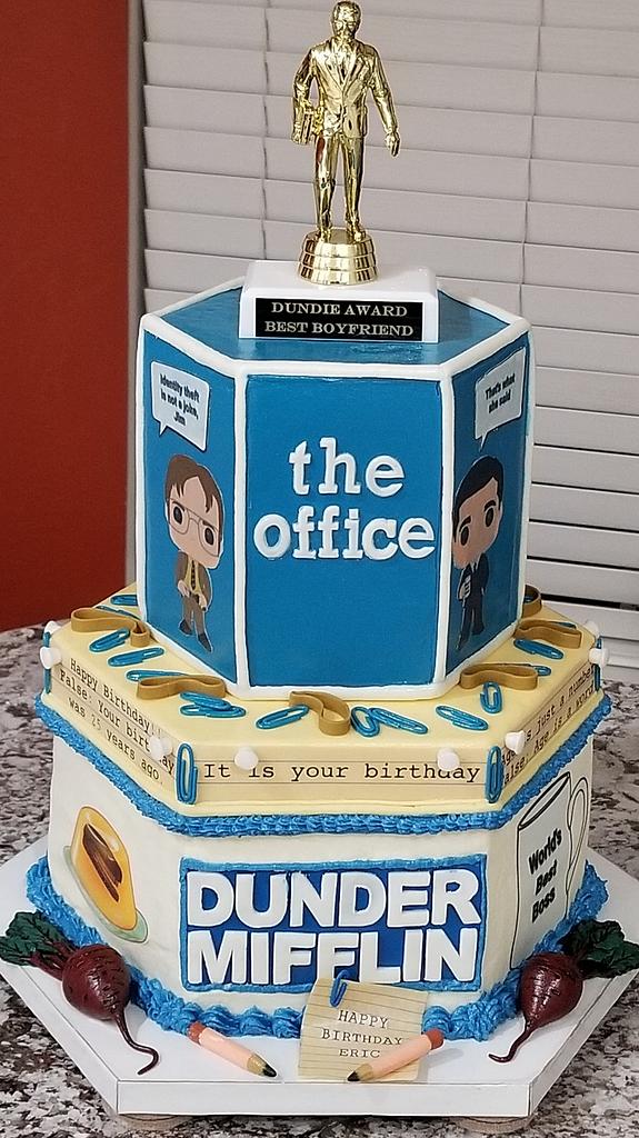 Customized Office desk shape cake for mom's birthday - - CakesDecor