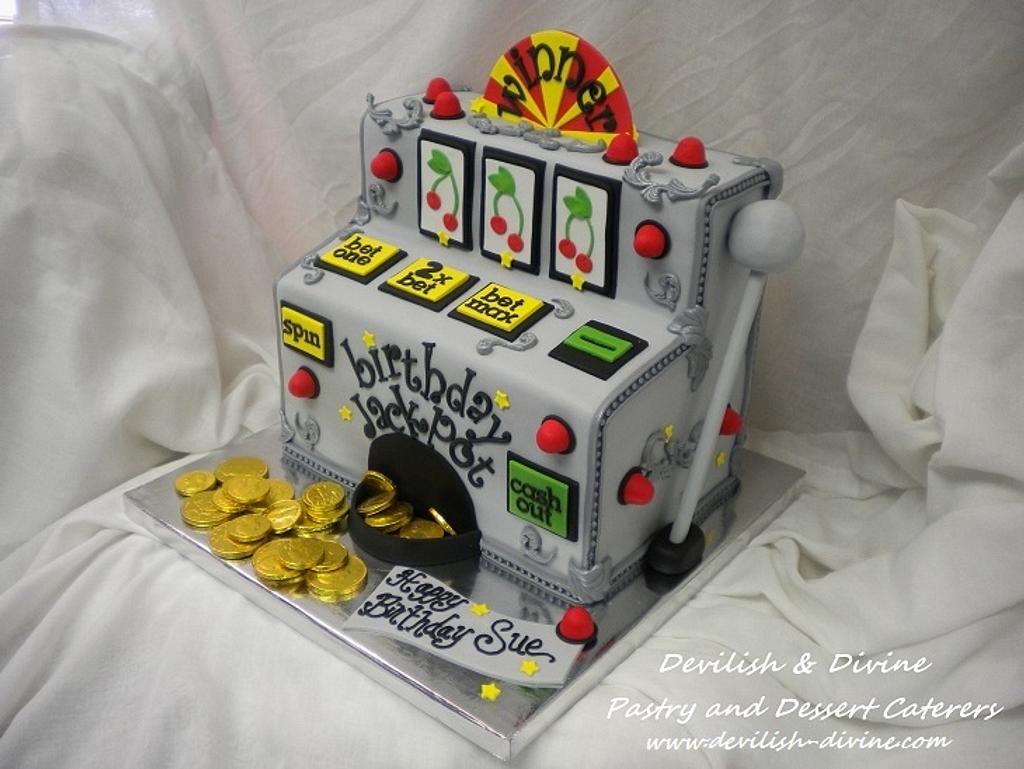 casino slot machine cake