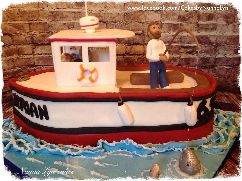 Fishing Boat - Decorated Cake by Nanna Lyn Cakes - CakesDecor