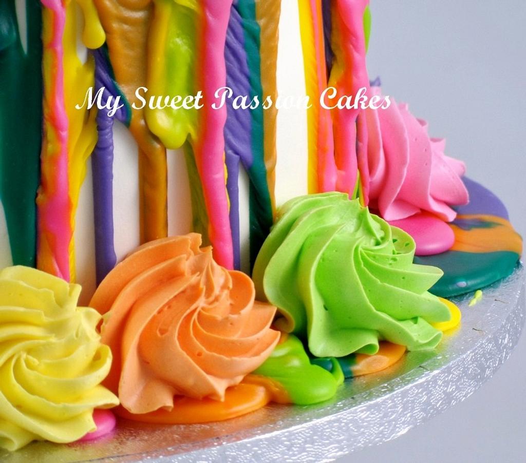 Sweet Rainbow Cake - Cake by Beata Khoo - CakesDecor