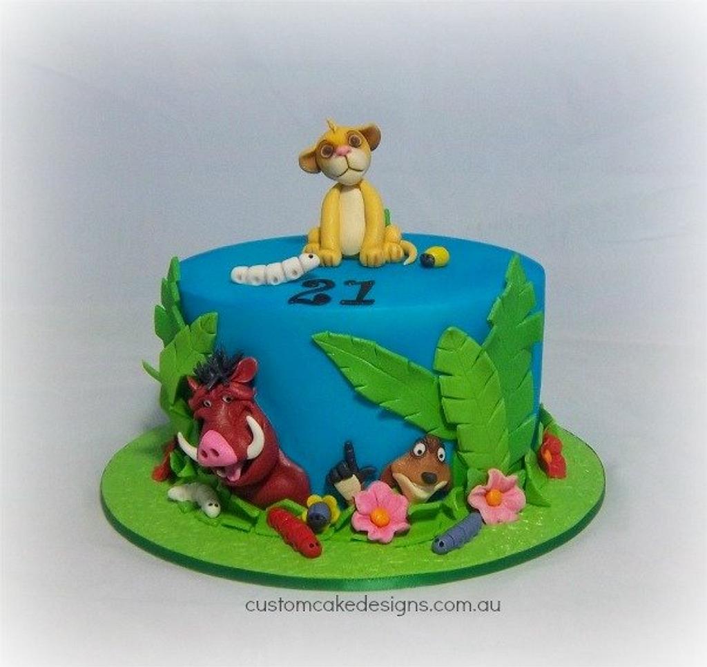 Simba And Nala Lion King Cake - CakeCentral.com
