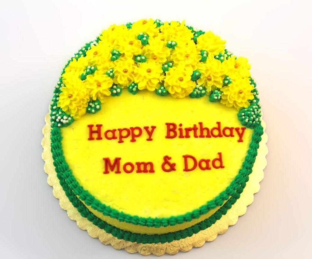 Birthday Cake for Mom and Dad - Decorated Cake by Shilpa - CakesDecor