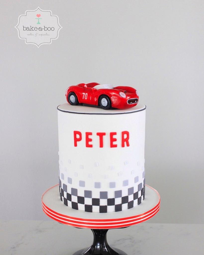 Race car cake - Decorated Cake by Bake-a-boo Cakes - CakesDecor