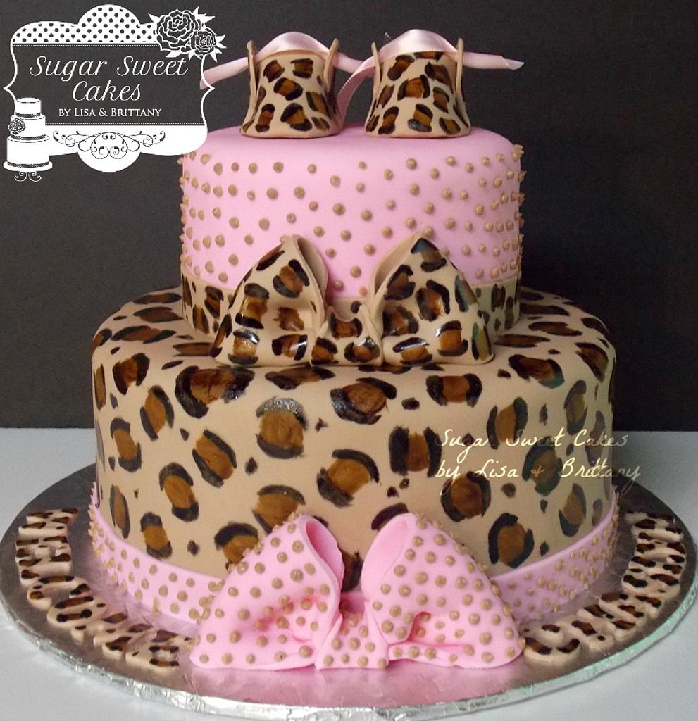 Leopard Baby Shower - Decorated Cake by Sugar Sweet Cakes - CakesDecor