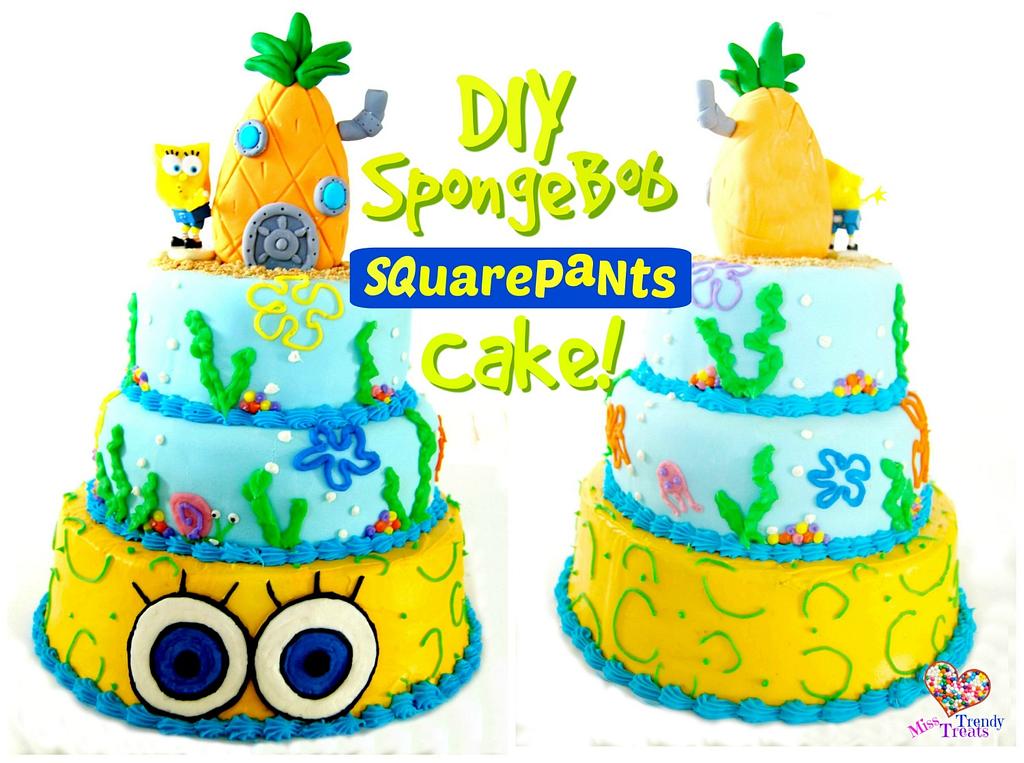 DIY SPONGEBOB SQUAREPANTS CAKE! - Decorated Cake by Miss - CakesDecor