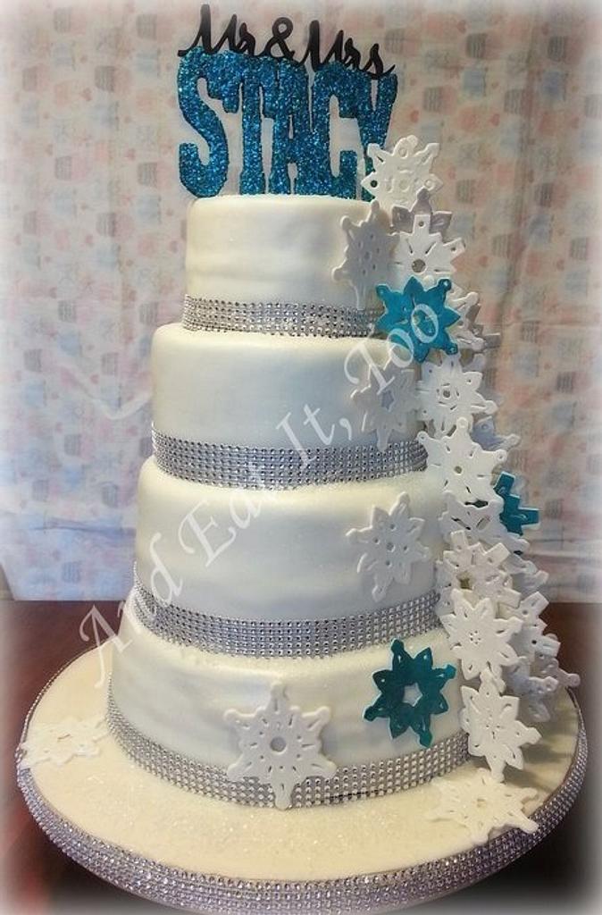 Snowflake Wedding Cake Cake By And Eat It Too Cakesdecor 9315