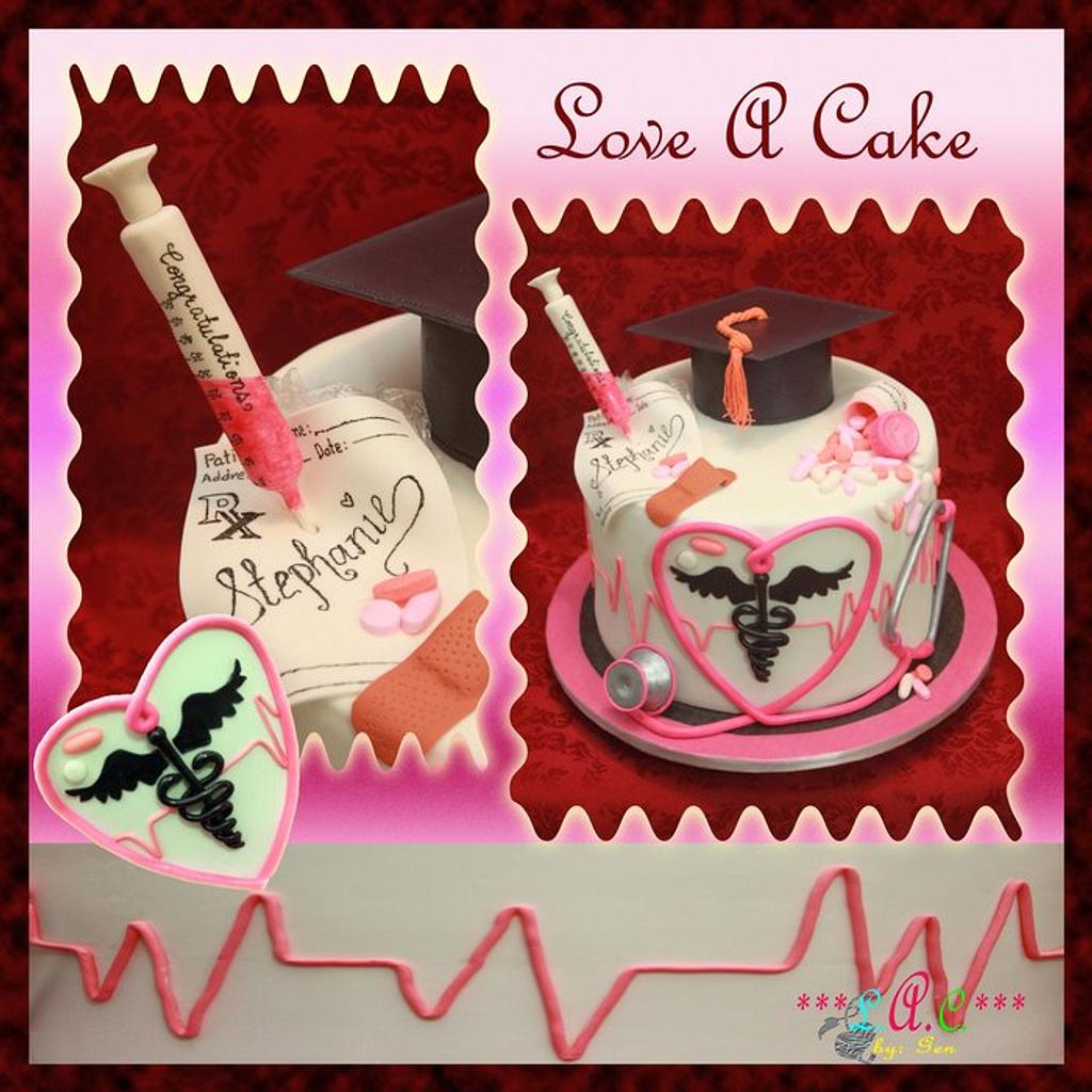 Nursing Themed Graduation Cake Cake By Genzloveacake Cakesdecor 0795