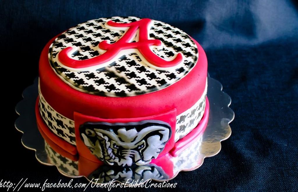 Alabama Crimson Tide Birthday Cake Cake By Jennifers Cakesdecor