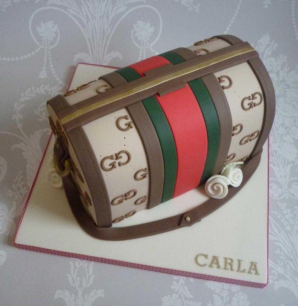 Chanel, Louis Vuitton, Gucci, Prada Bag/Purse, Black And Gold Rose,  Birthday Cake For Woman/Girl