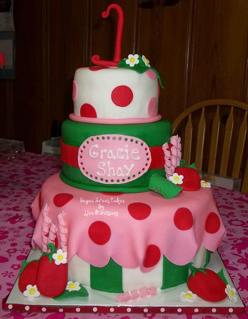 Strawberry Shortcake ~ 1st Birthday - Cake by Sugar Sweet - CakesDecor