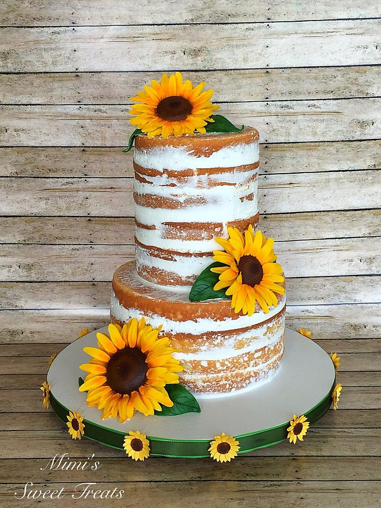 Naked Sunflowers - Decorated Cake by MimisSweetTreats - CakesDecor