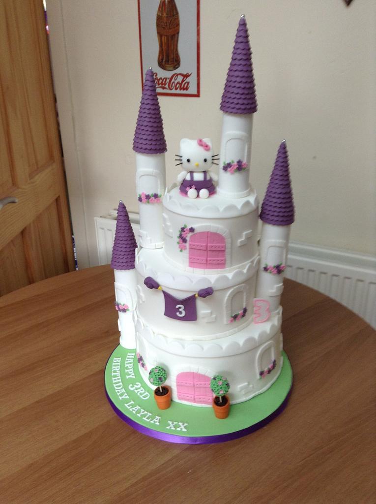 Hello Kitty Castle - Decorated Cake by KnKBakingCo - CakesDecor