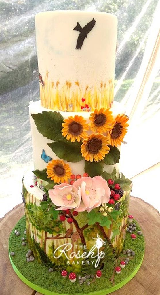 Woodlands, Meadow and Fields Wedding Cake Cake by The CakesDecor
