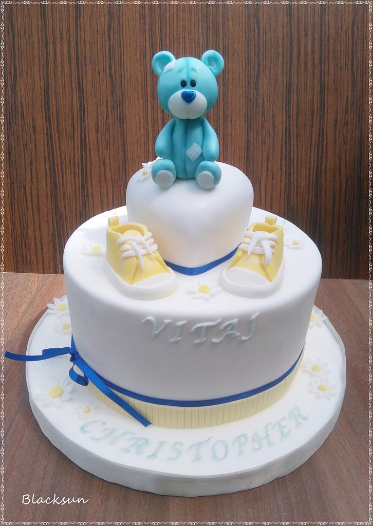 Christening cake for boy - Cake by Zuzana Kmecova - CakesDecor