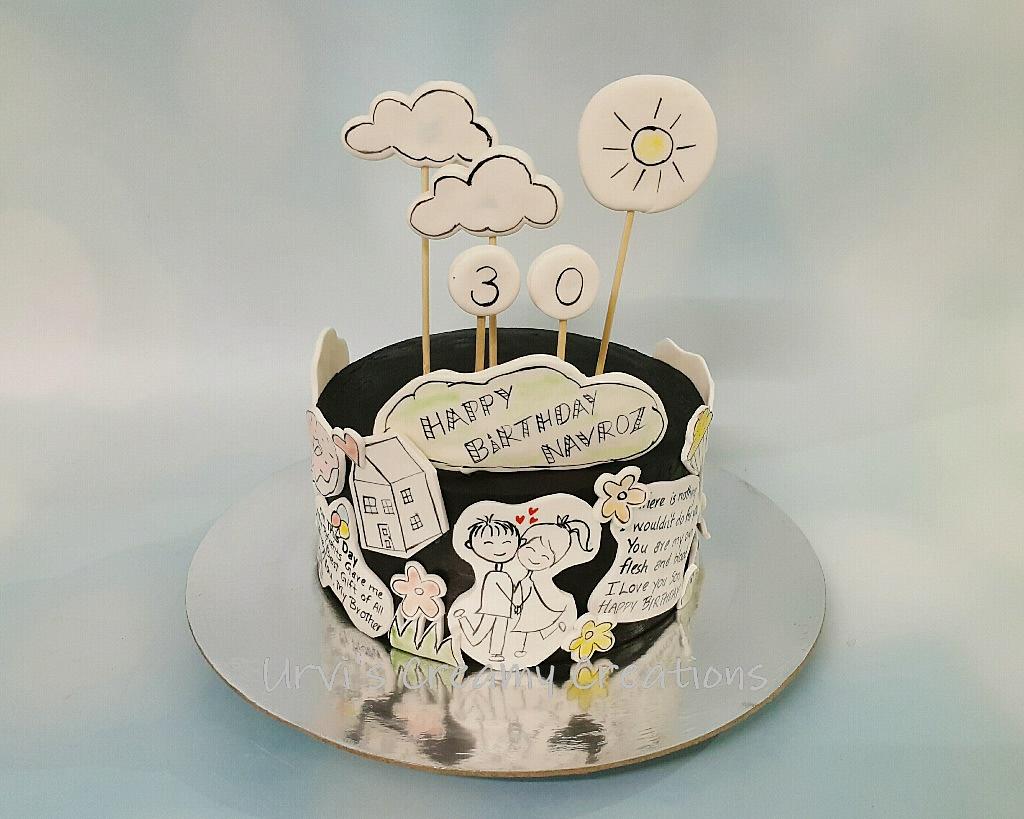 Set of Birthday cake doodle. 12687704 Vector Art at Vecteezy
