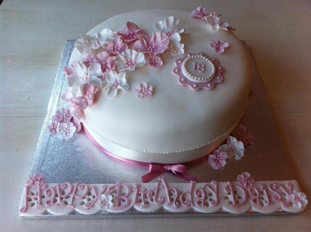 Little Girl Pink And Purple Birthday Cake – Miss Cake