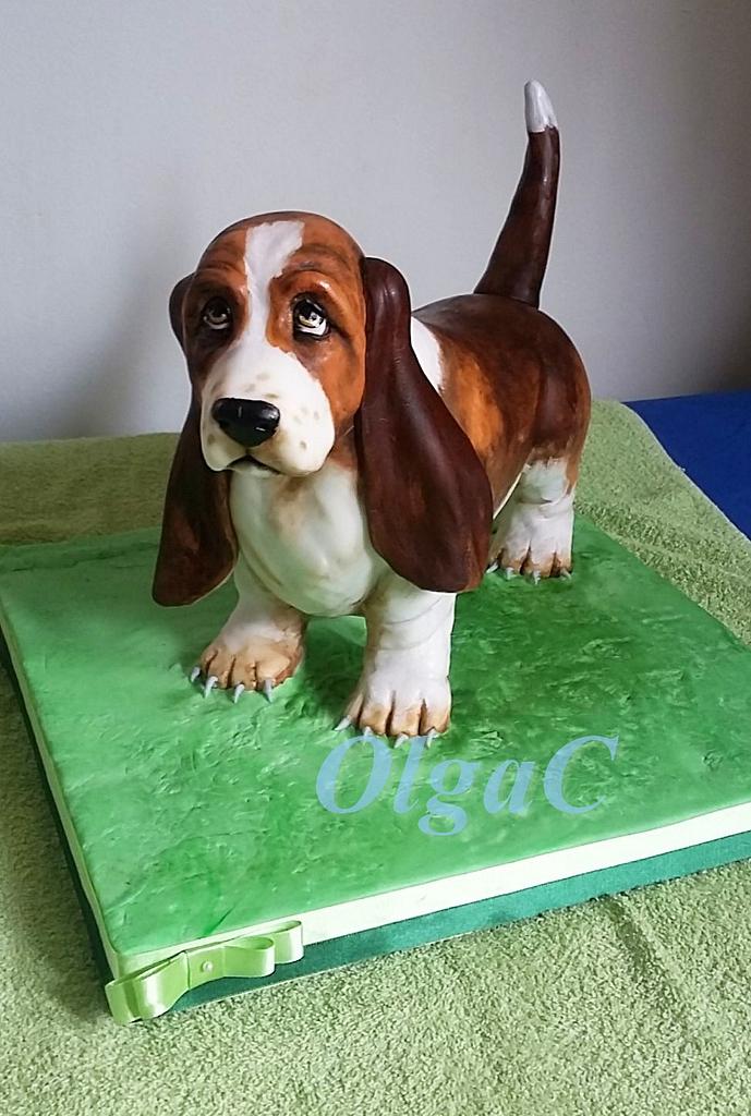 Basset shop hound cake