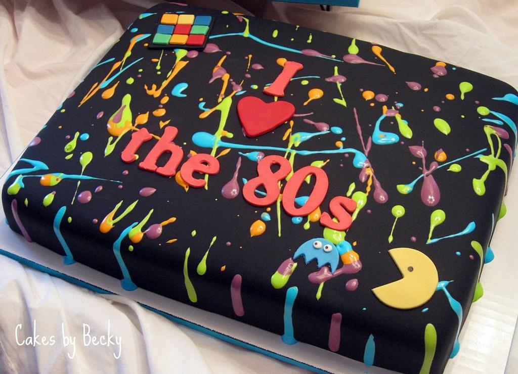 Decorate With Me! | 80's Themed Cake - YouTube