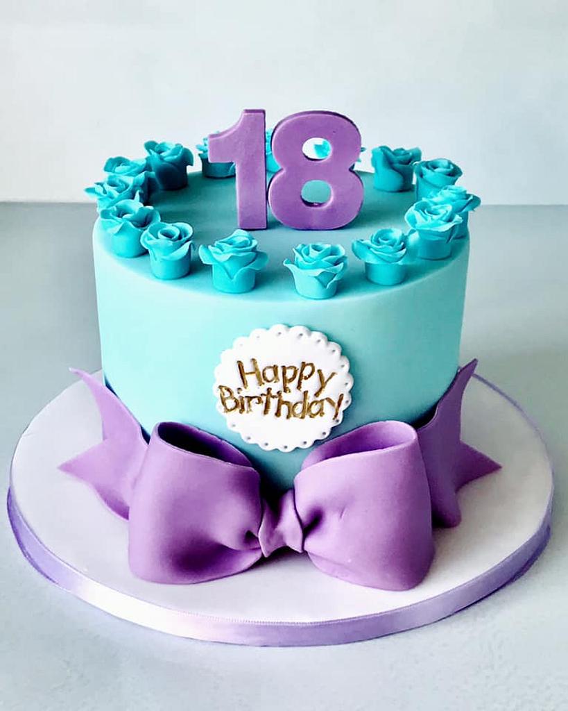 Amazon.com: Rose Gold Happy 18th Birthday Cake Topper - Cheers To Girl's 18th  Birthday Party Glitter Cake Supplies - Sweet 18th Birthday Decoration :  Grocery & Gourmet Food