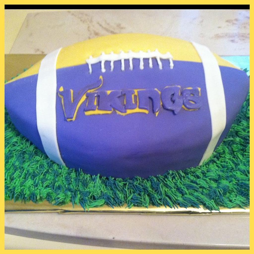 Minnesota Vikings Football Cake - Decorated Cake by - CakesDecor