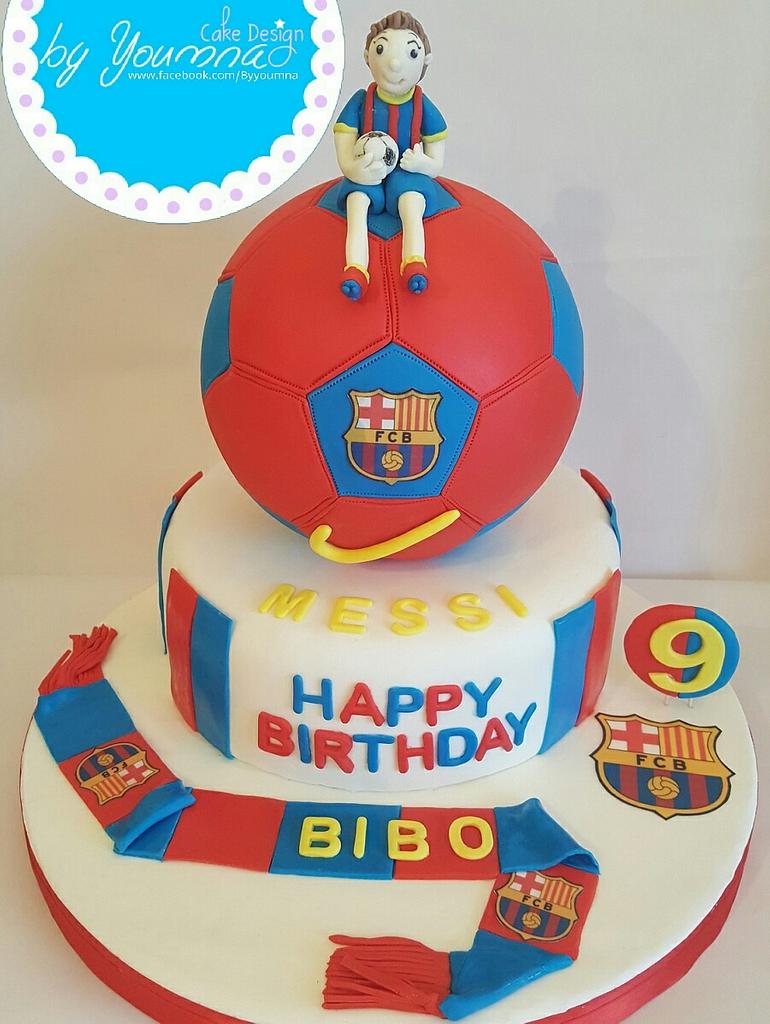 Barcelona Soccer Shirt Birthday Cake