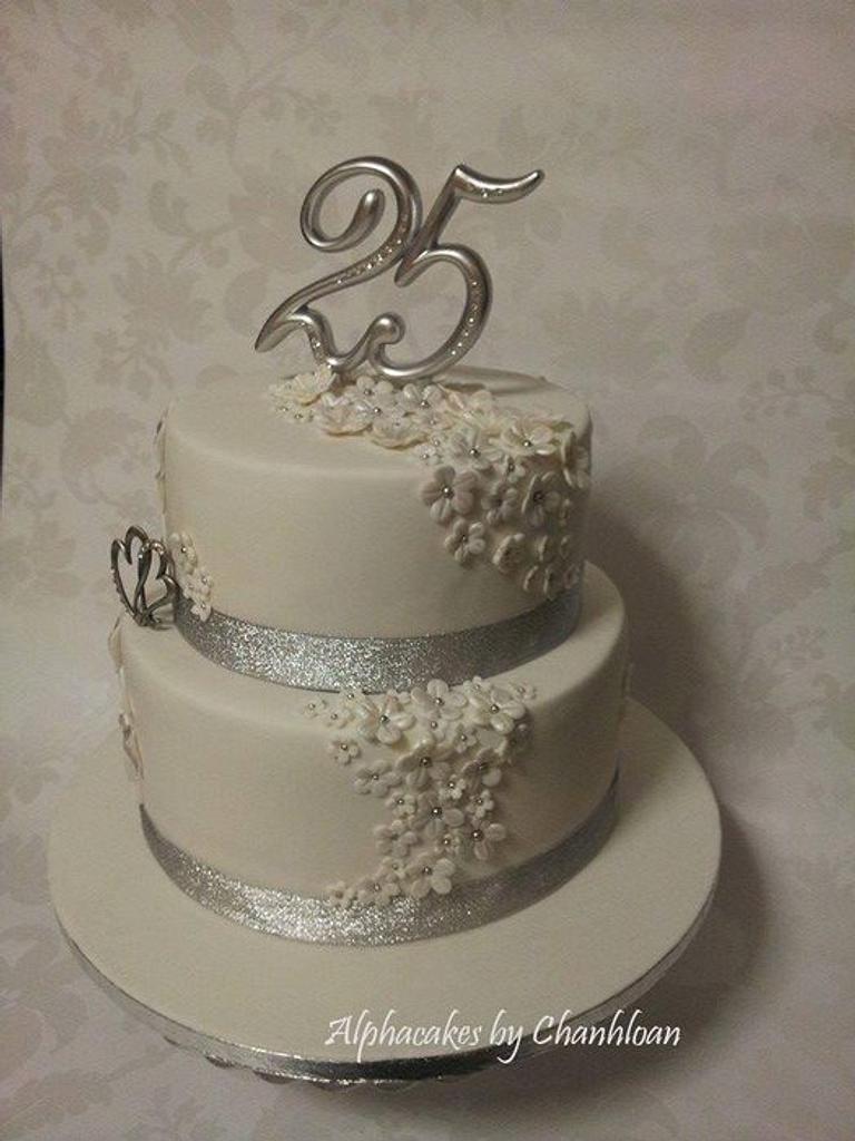 25th Anniversary Cake Cake By Alphacakesbyloan Cakesdecor