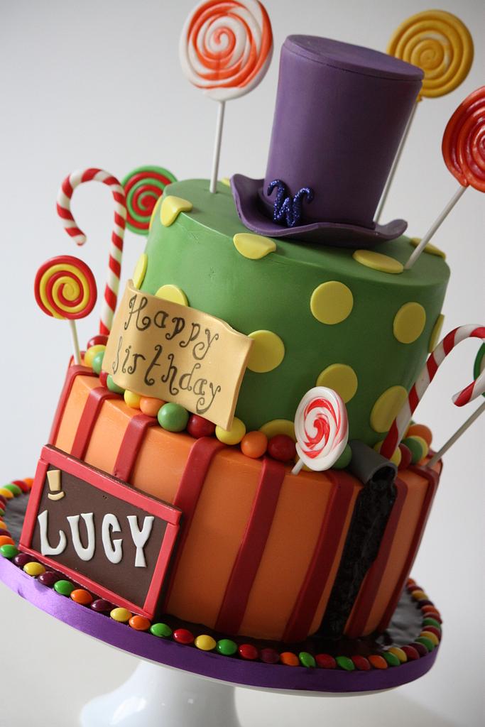 Willy Wonka cake with working waterfall! - Decorated Cake - CakesDecor