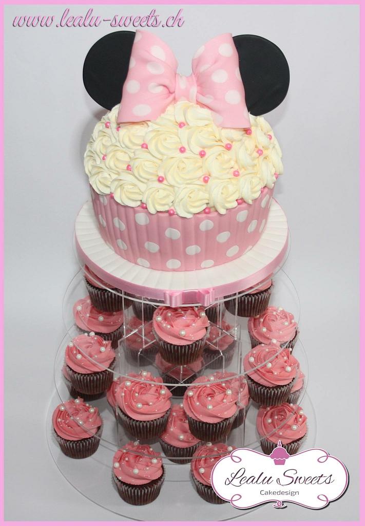 How to make MINNIE mouse ear and bow with fondant. Minnie ears and bow  fondant cake topper - YouTube
