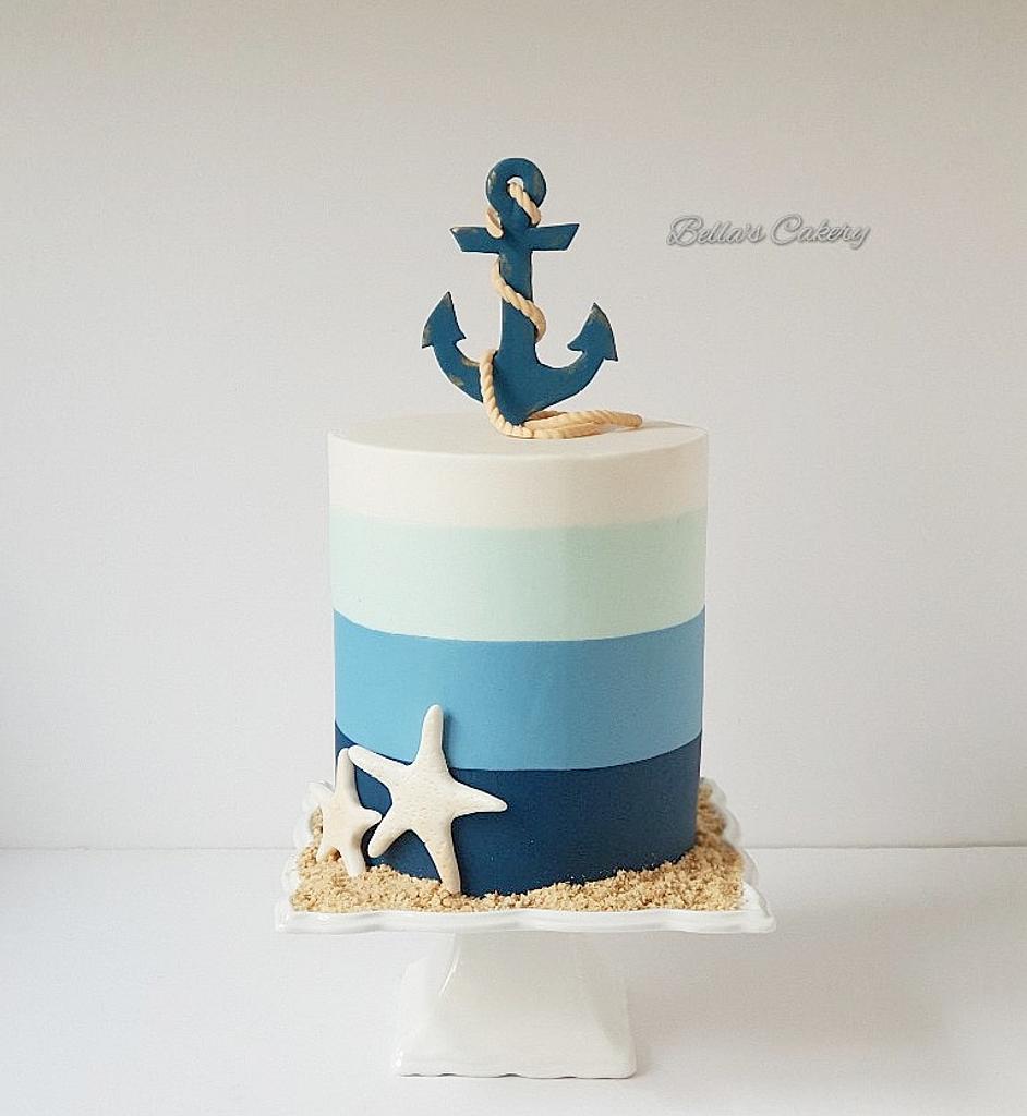 Gold Glitter Ship Anchor Cake Topper - for Baby Shower/Nautical Themed  Party/Navy Themed Bon Voyage/Navy Wedding Party Decorations Supplies -  Walmart.com