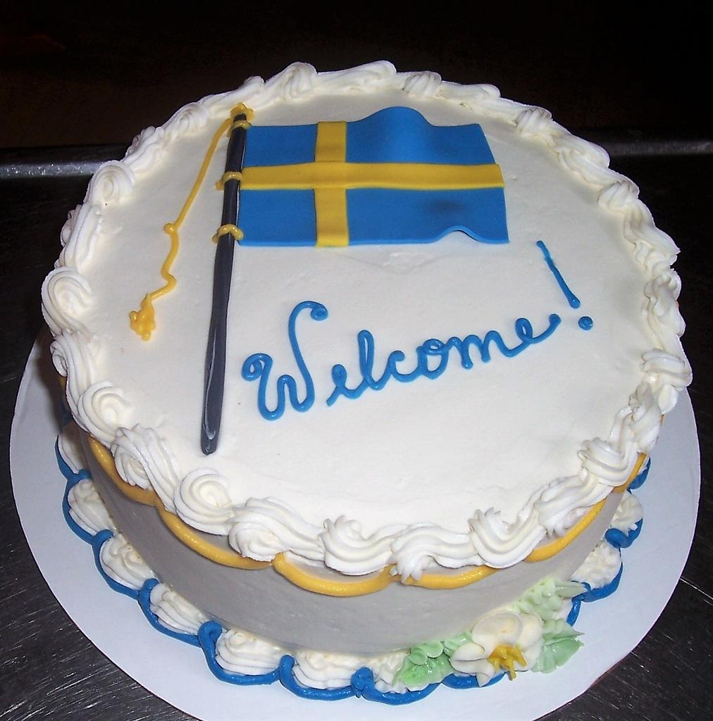 Swedish Flag Cake - Decorated Cake by BettyA - CakesDecor