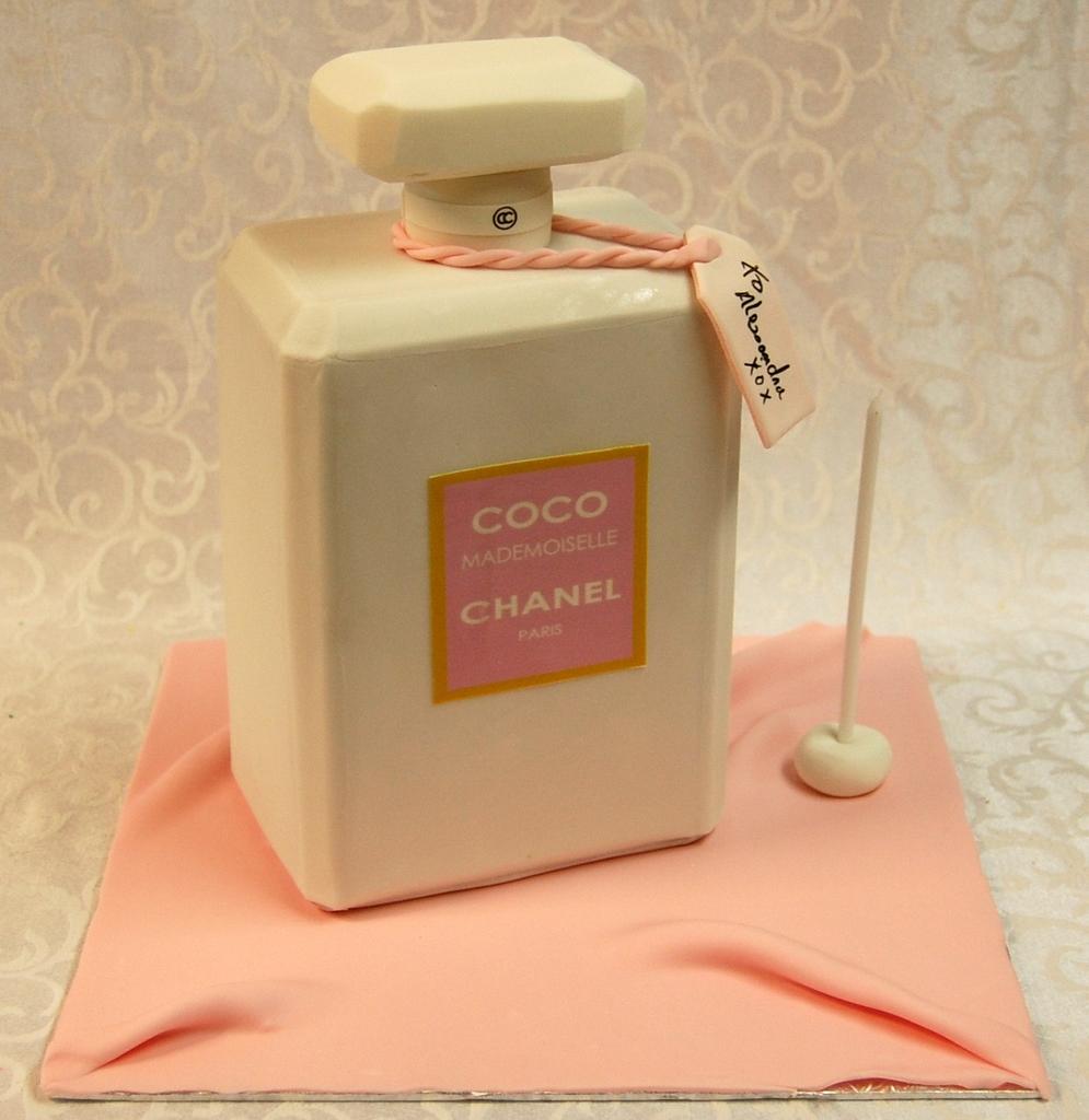 Chanel Mademoiselle Perfume Bottle - Decorated Cake by - CakesDecor