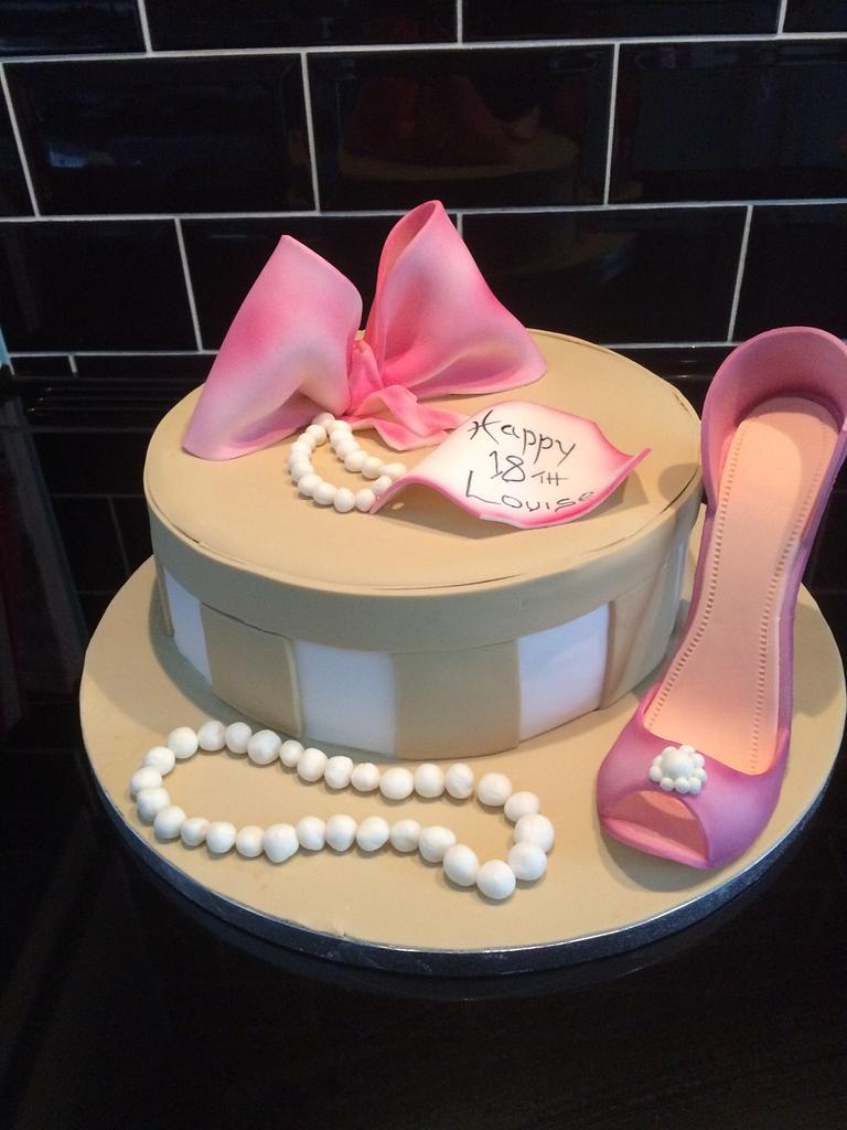 Hat Box and Shoe - Cake by Paul of Happy Occasions Cakes. - CakesDecor