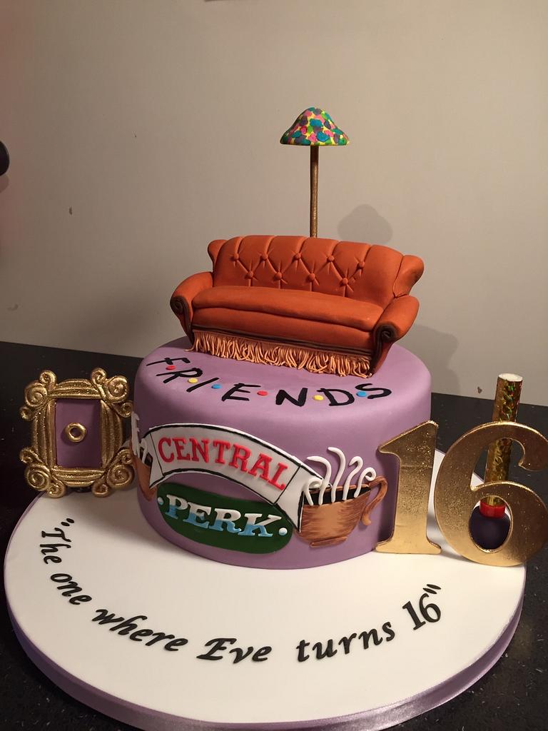 Friends sofa birthday cake - Decorated Cake by - CakesDecor