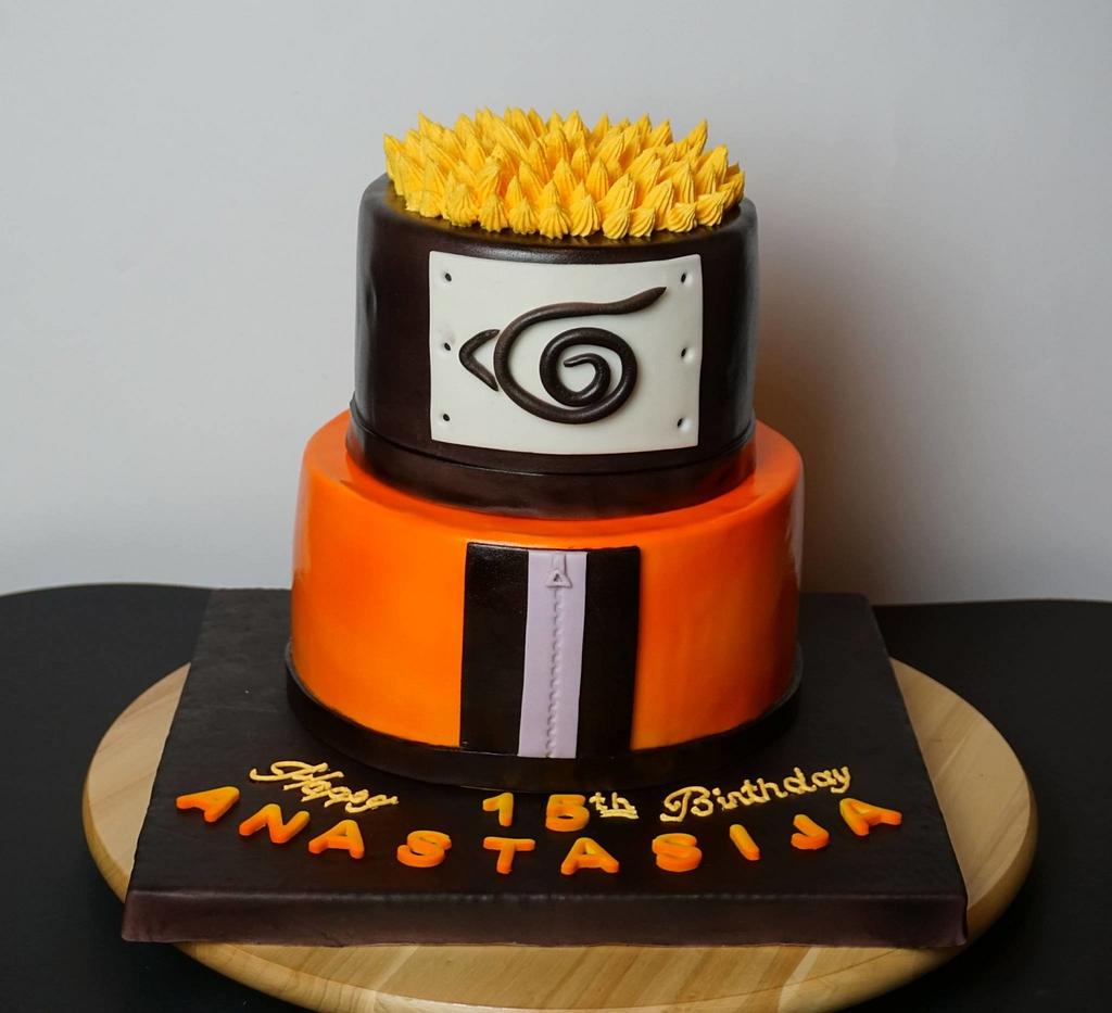 RNR Homemade Cakes - Naruto, a Japanese cartoon character theme cake for a  16 year old birthday boy. Happy 16th birthday Parvesh. Have a blessed one.  It's an eggless sugee almond cake