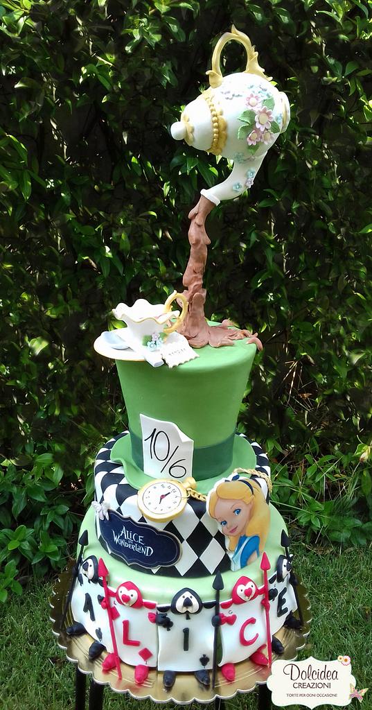 Alice in Wonderland baby shower cake - Decorated Cake by - CakesDecor