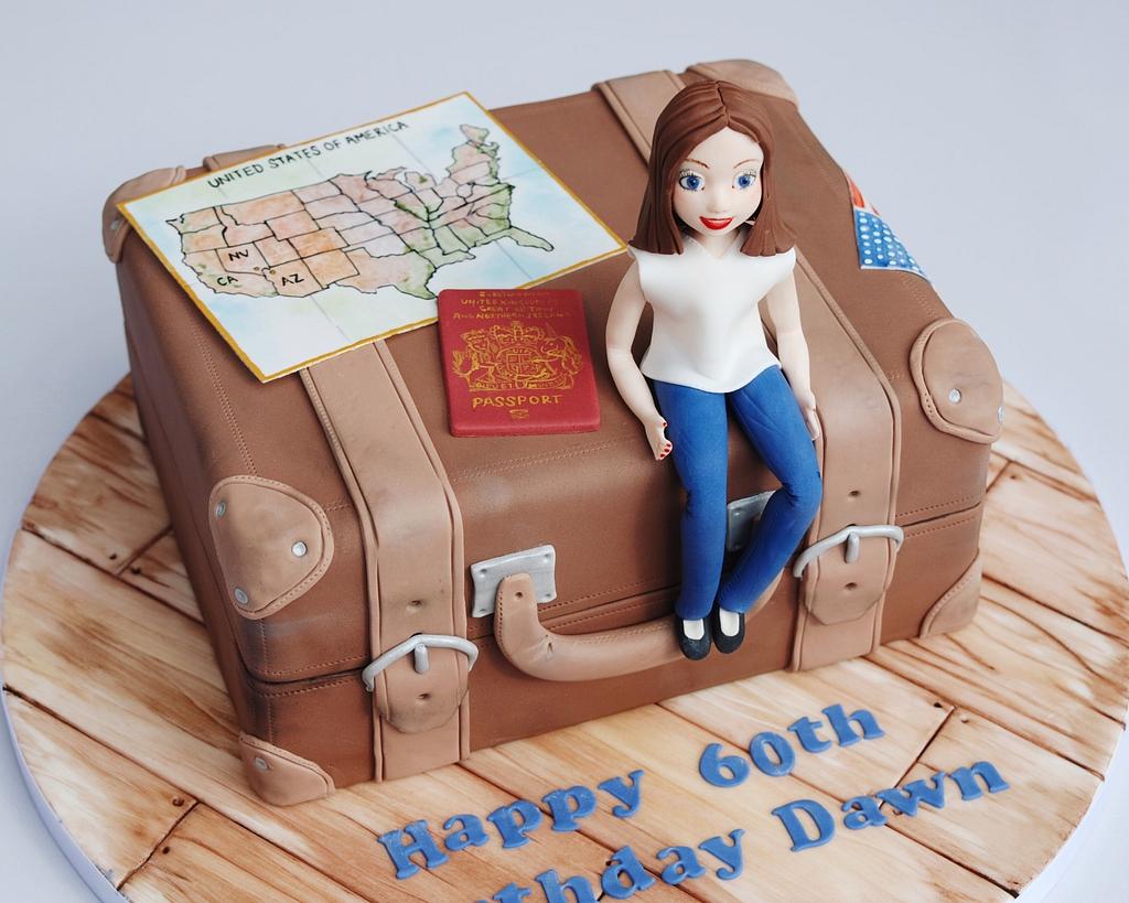 Travel Birthday Cake - Charity Fent Cake Design