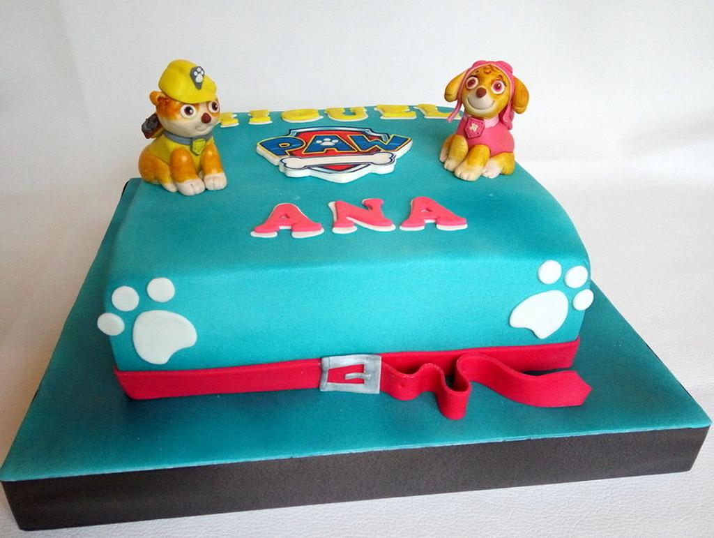 Tarta Patrulla Canina Skye y Rubble - Pamplona - - CakesDecor